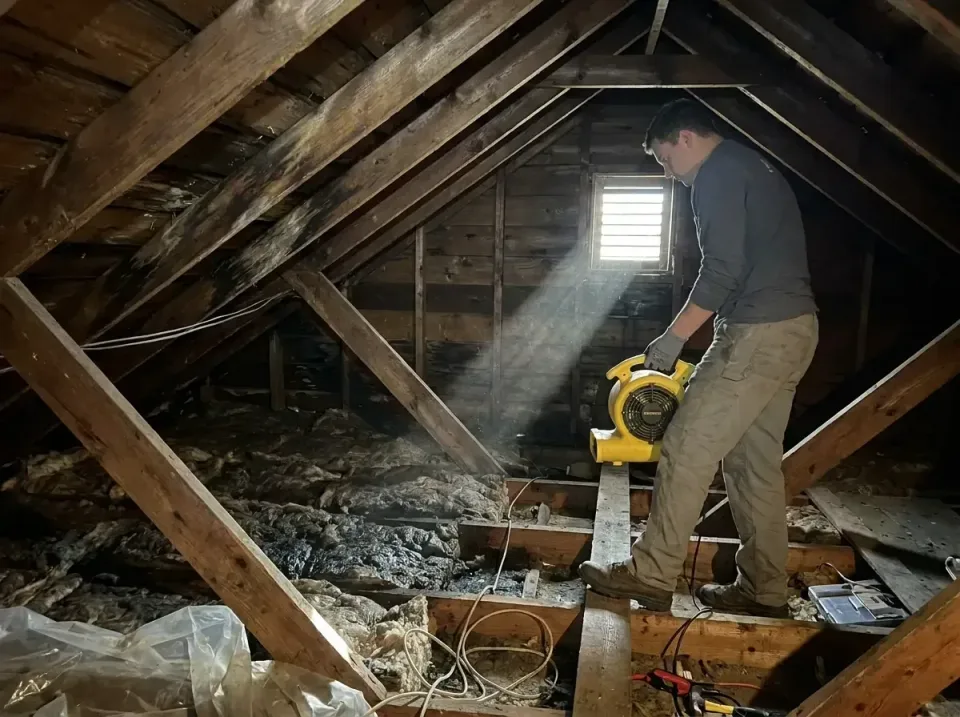 attic-water-damage-drying-proc-007 — frequently asked questions, Emergency Water Extraction & 24/7 Flood Response in Dunelle…